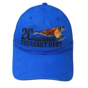 2C Pheasant Hunt Baseball Cap Blue One Size Adjustable Embroidered Bucks Bags